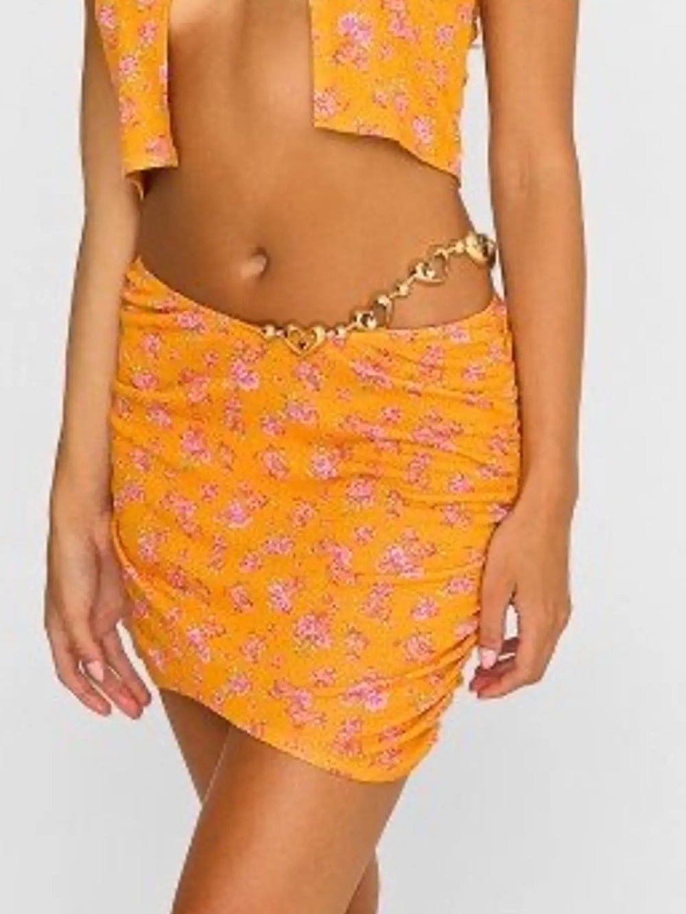 Beach Bunny Orange Sadie Mini Skirt